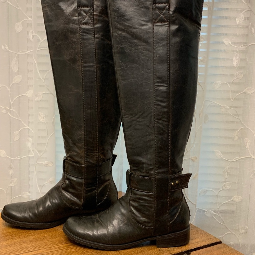 Nine & Co. JJCheetah boots- Size 7 Brown